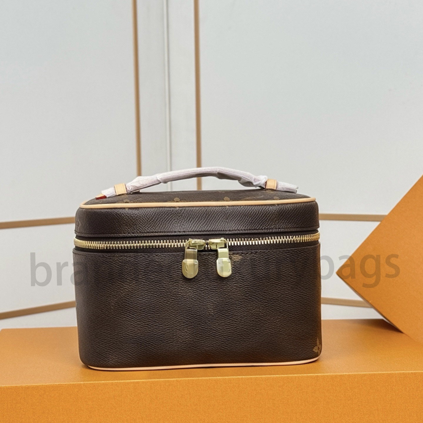 Designer Bag Cosmetic Bag Cases Luxury Makeup Bag Tote Double zippers women travelling toiletry Purse Wash vanity Mini bag Shoulder bag Crossbody Bag lady Handbags