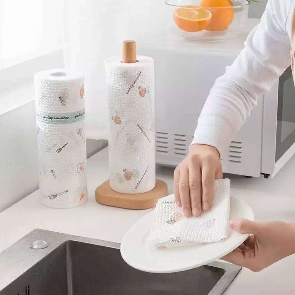 30/50/100/200pcs Thickened Non-woven Kitchen Cleaner Wipes Absorbent Towel Disposable Rags Dish Paper Water Oil Absorbing 26Y0113