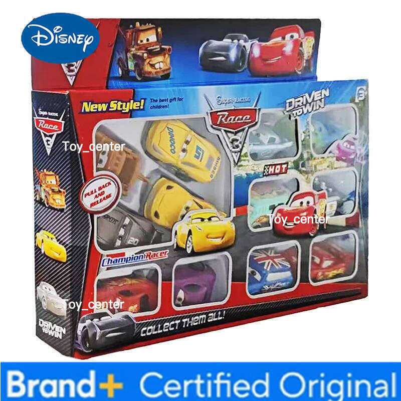 Disney New 12pcs/set Pixar Cars 3 Toys Lightning McQueen Mini Rebound Car Jackson Storm PVC Model Children's Gift Boxes H260113