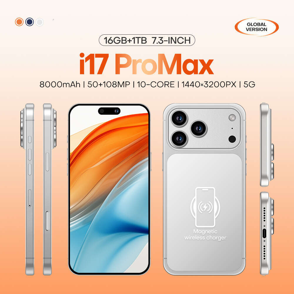 Famous brand cross-border new product i17 ProMax Android smartphone 7.3-inch 16+1T phone source factory CKS