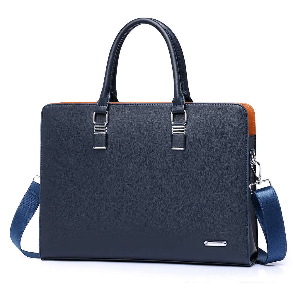 Large Capacity Horizontal Men's Handbag Briefcase Single Shoulder Crossbody Business Trip Laptop Bag