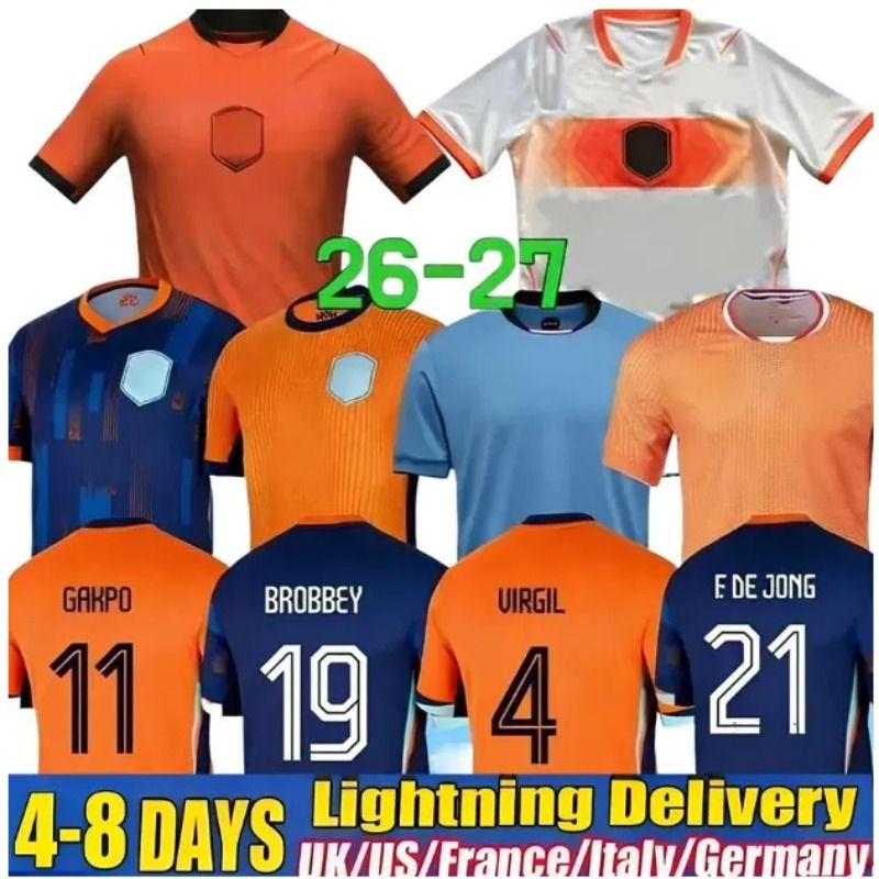 26 27 Netherlands MEMPHIS Soccer 2025 2026 Holland Jersey F.DE JONG VIRGIL DUMFRIES BERGVIJN Shirt KLAASSEN BLIND DE LIGT Men KIDS GAKPO MALEN