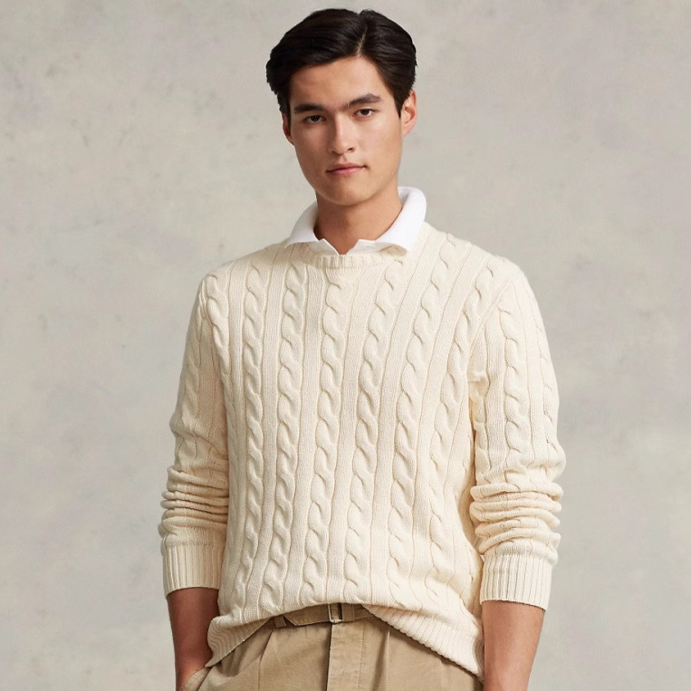 New Men's Sweater Zipper Knitted Sweater Business Polo Jumper Knitwear Sweater Long Sleeve Autumn Winter