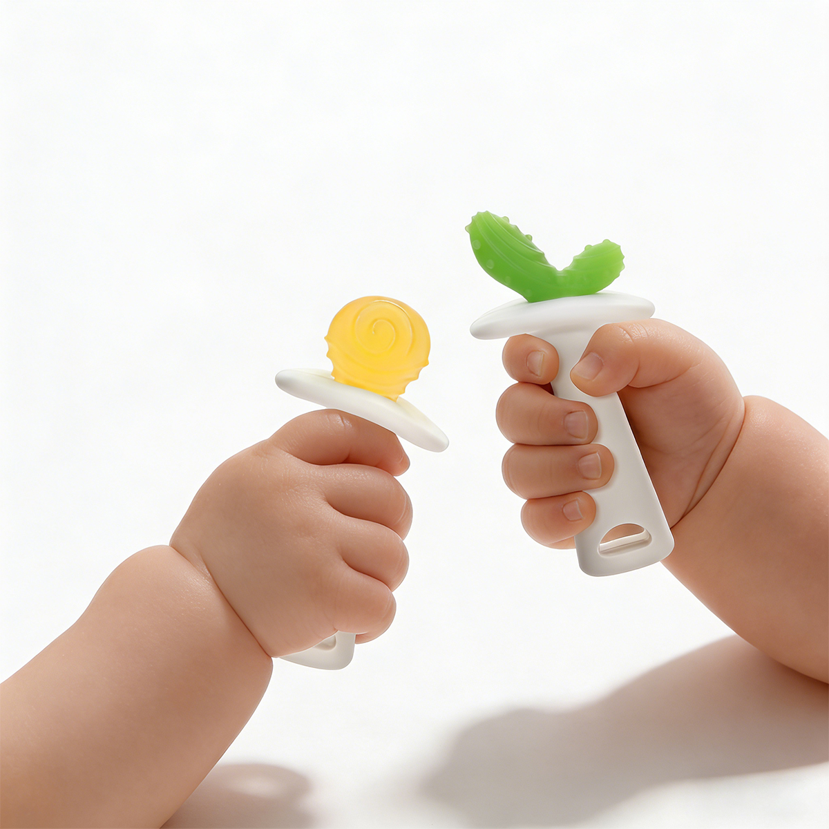 Baby teething stick silicone toy for chewing, 3 months+, boilable, prevents thumb-sucking