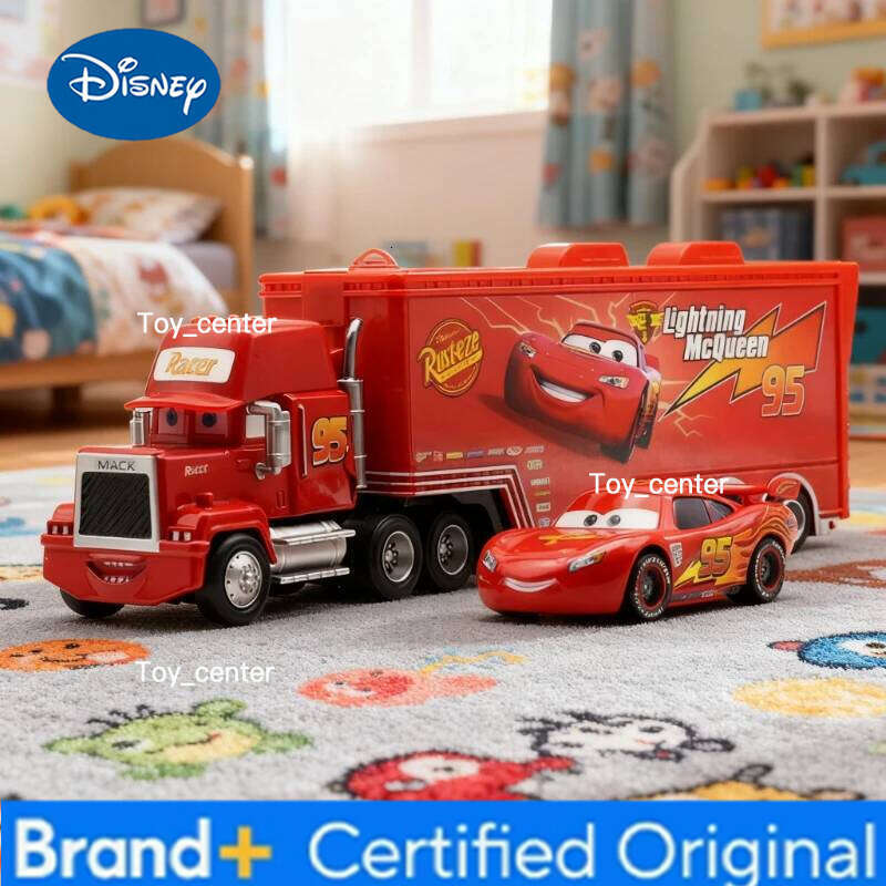 Disney IN STOCK! Pixar Cars And Truck Set Lightning Mcqueen Uncle Mike The King Cruz Model Trucks Car Christmas Gift for Kids H260113