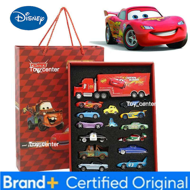 Disney 8/13/15Pcs Pixar Cars Gift Box Metal Diecast lightning McQueen Car Model Toy Jackson Uncle Truck Boy Birthday Toys H2601131