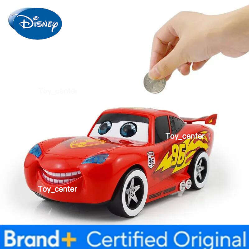 Disney Coin Car Story Savings Lightning McQueen Bank Cash Safe Box Money Plastic H260113