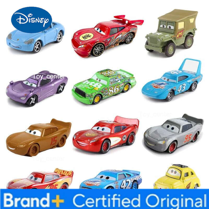 Disney Cars Pixar Lightning McQueen Sally Chick Hicks The King 1:55 Diecast Vehicle Metal Alloy Car Boy Kid Toys Christmas Gift H260113