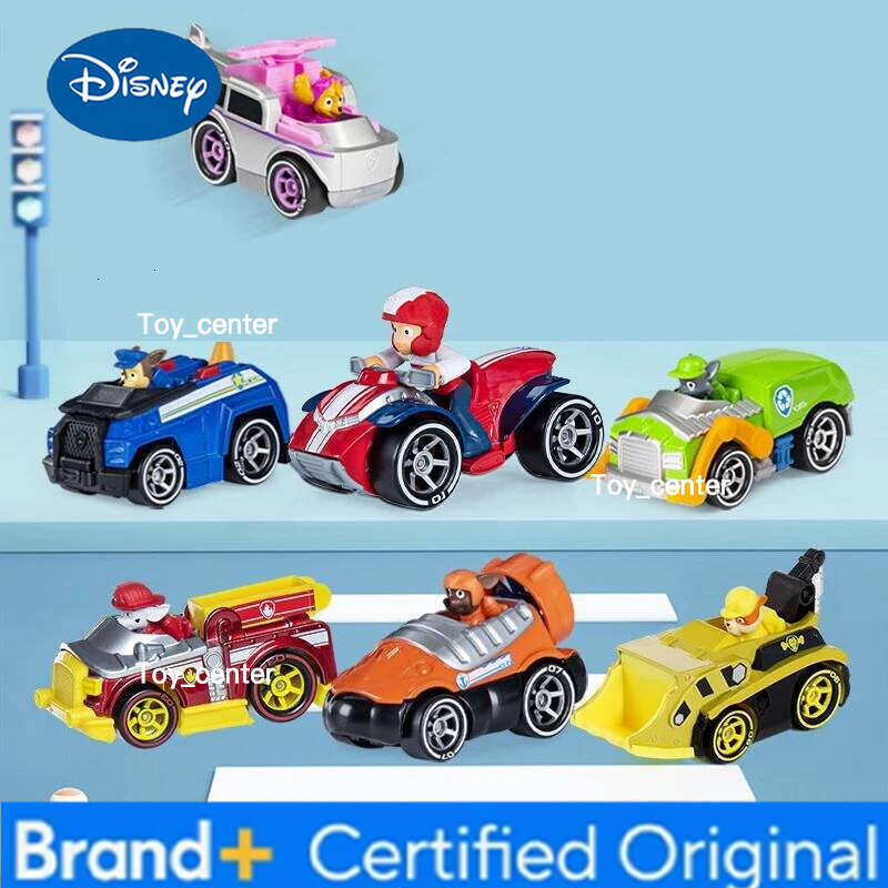 Disney 100% Original 6PCS/set Paw Patrol True Metal Classic Collectible Die-Cast 1:55 Scale Ryder Figure Toy Birthday Gift H260113