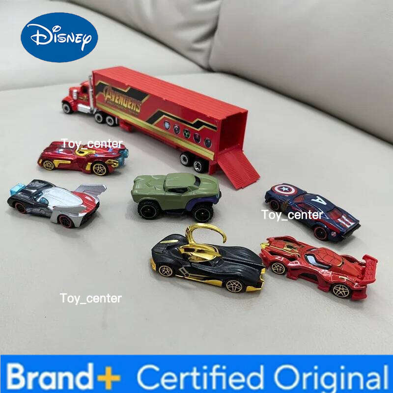 Disney 7pcs/set Cars Movie Pixar Toys Marvel The Avengers Truck 1:55 Alloy Justice League Lightning McQueen Metal Car Toy Gift H260113