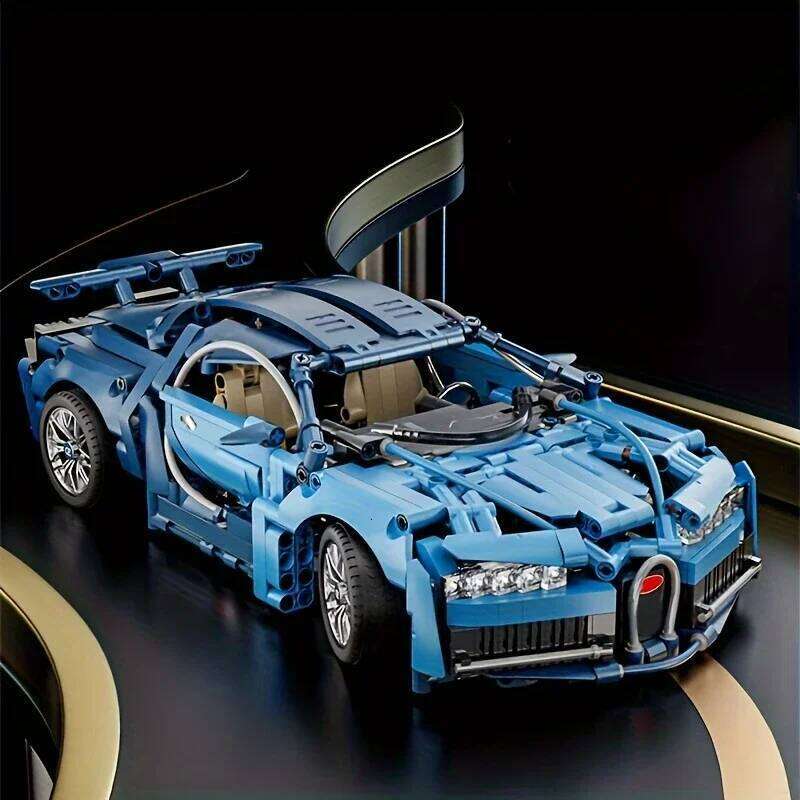 Blue Sports Car Toy Model - Fashion Design, Cultivate Creativity and Hands-On Ability, Suitable for Daily Entertainment L260606