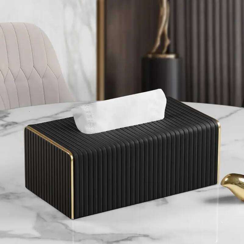 Paper Bathroom Tissue Boxleather Paper Towel Holder Is Suitable For Bedroom, Dining Table, Office