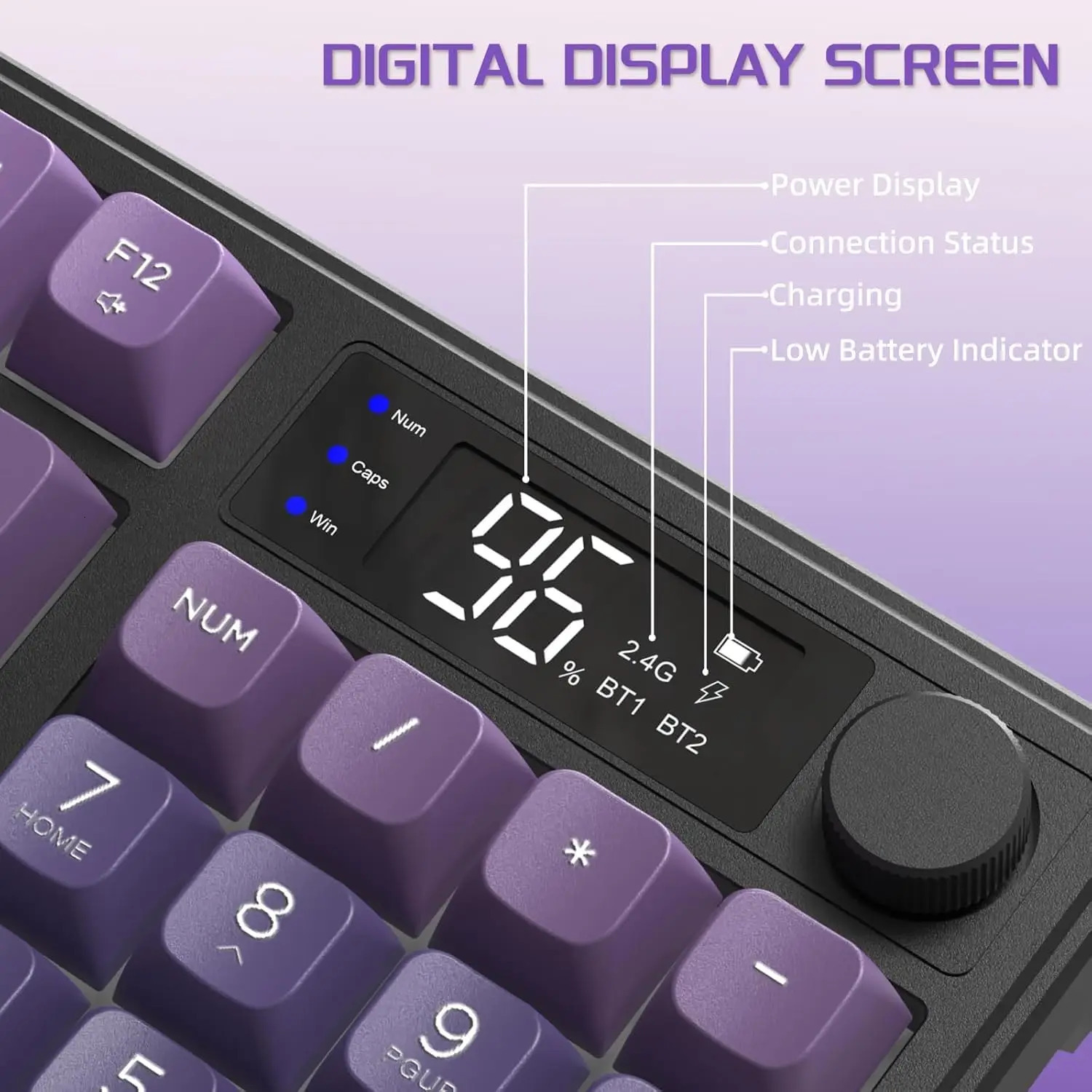 MAMBASNAKE x FREEWOLF M96 Wireless Gaming Keyboard Creamy Membrane with Rainbow Backlight 260112BJ - view 5