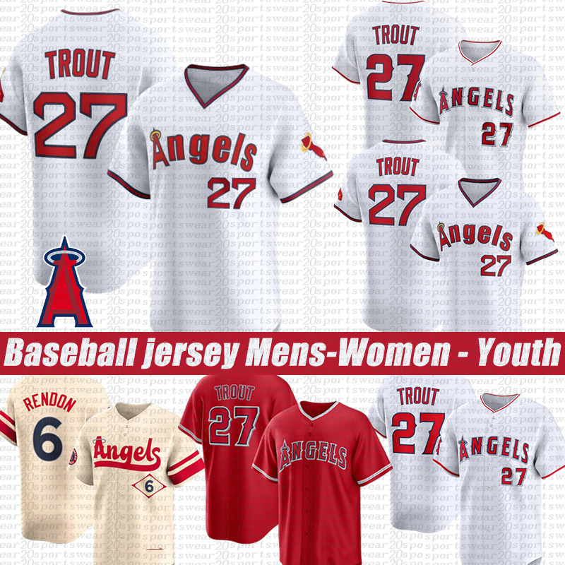 27 Mike Trout Los Angelescity Baseball Jerseys Angels jersey Logan O'Hoppe Anthony Rendon Jo Adell Taylor Ward Nolan Schanuel Shohei Ohtani Niko Kavadas Jerseys