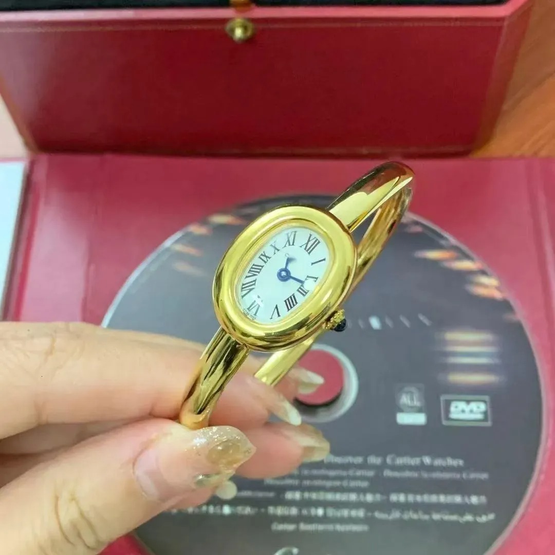 U1 Top AAA Luxury Designer watch gold womens swiss quartz movement uhren JWQN Blue Pointer Bathtub Diamond Bezel Baignoires Oval Ultra Thin mini reloj lady montre