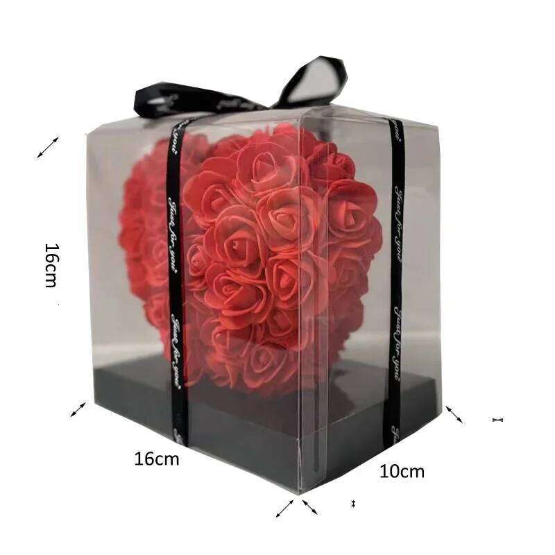 15cm Rose Love Box Artificial Flower Wedding Decoration Valentine's Mother's Day Gift Home Decor W260114
