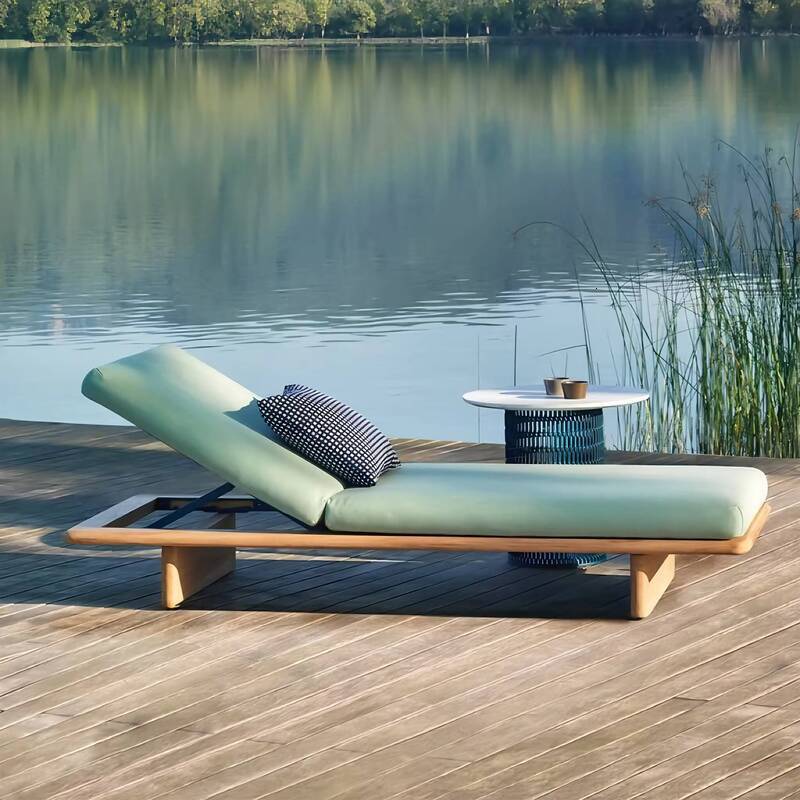 Unique Function Sun Hotel Garden Swimming Pool Teak Sunbathing Lounger Resort Leisure Outdoor Beach Chair