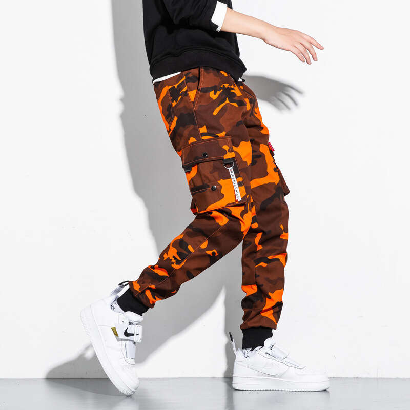 Camouflage Pants Men Camo Pants Hip Hop Cargo Pants Casual Male Jogger Hombre Punk Streetwear Contrast Color Youth Cotton Autumn Z260114