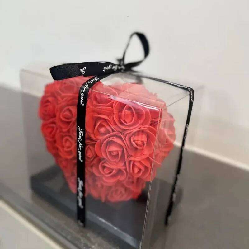 15cm Rose Love Box Artificial Flower Wedding Decoration Valentine's Mother's Day Gift Home Decor W260114