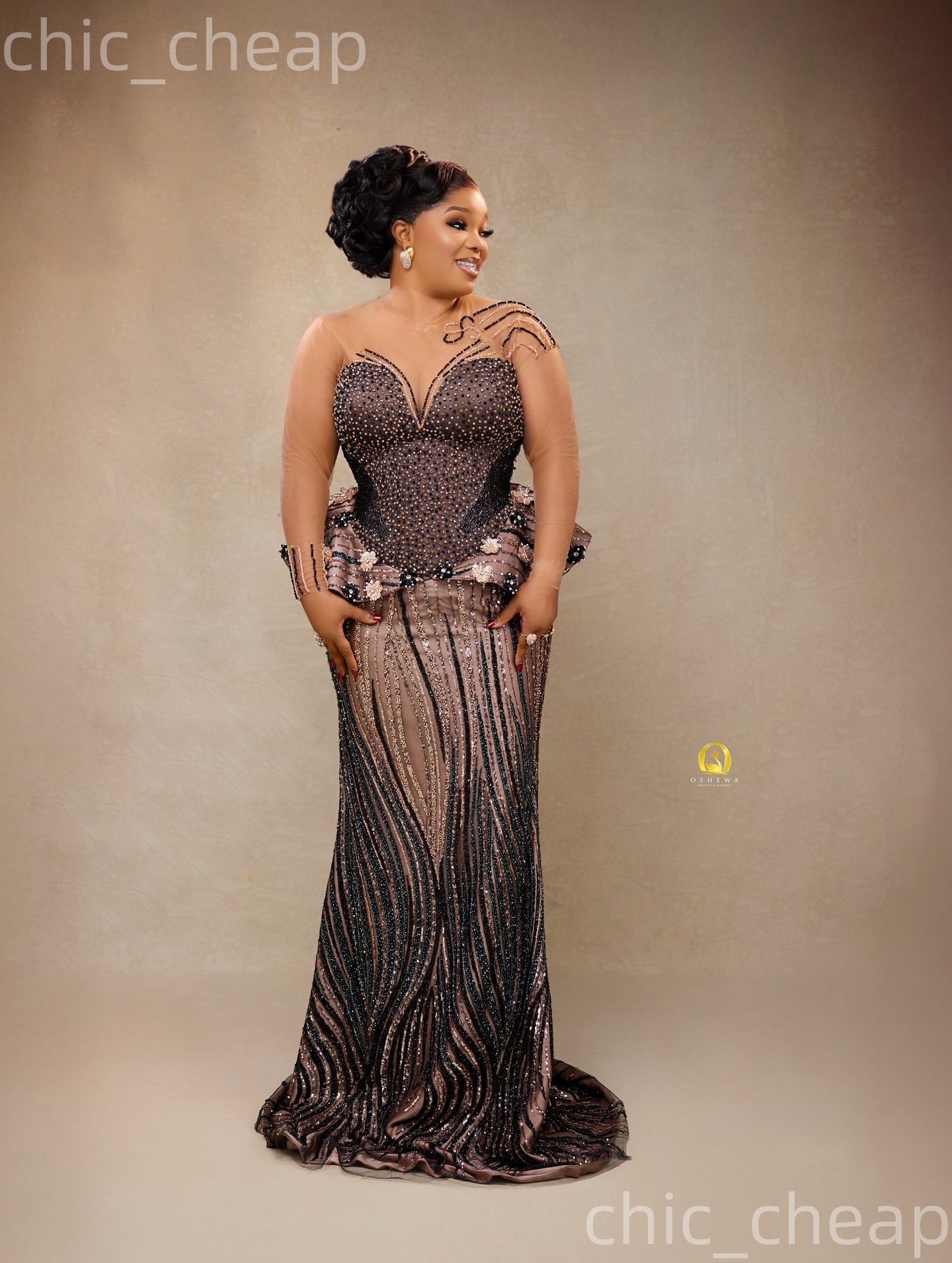 Aso Ebi Nigerian Black Mermaid Prom Dresses 2026 Beaded Illusion Sequined Evening Formal Party Second Birthday Engagement Gowns Dress For Special Occa