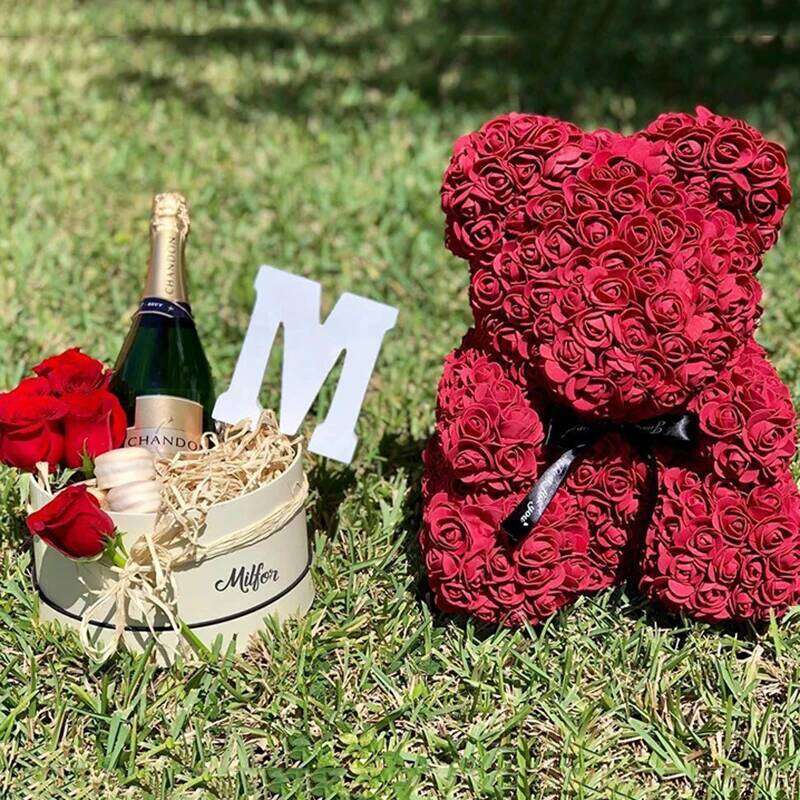 500pcs Valentine's Day 3.5cm PE Foam Head Artificial Flower For Wedding Birthday Party Home Decor DIY Bear Rose Valentines W260114