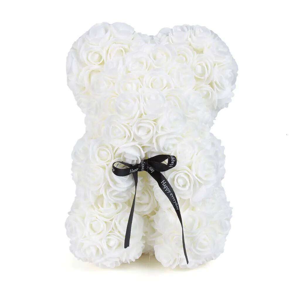 25cm Foam PE Rose Flower Bear Pvc Box Valentine's Day Gift Supplies Wedding Party Decoration W260114