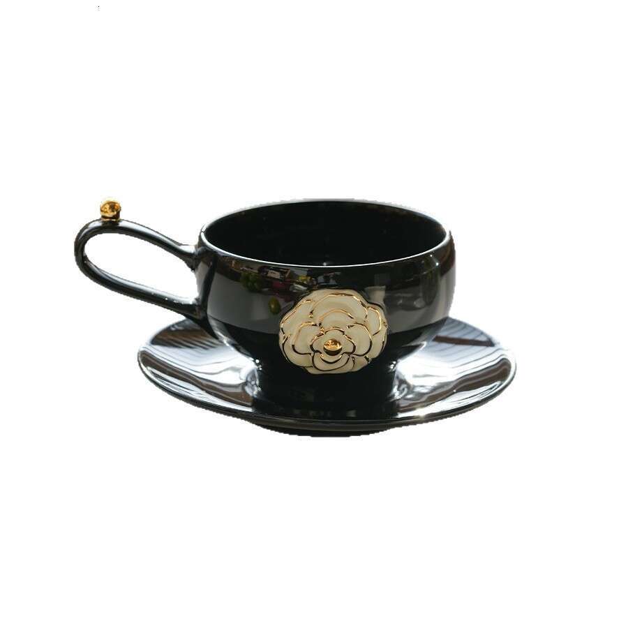 Ceramic Coffee Mugs Premium Drinking Utensils Light Luxury Porcelain Tea Cup Saucer Set Home Afternoon Latte Dining Table Decor Gift For Friend