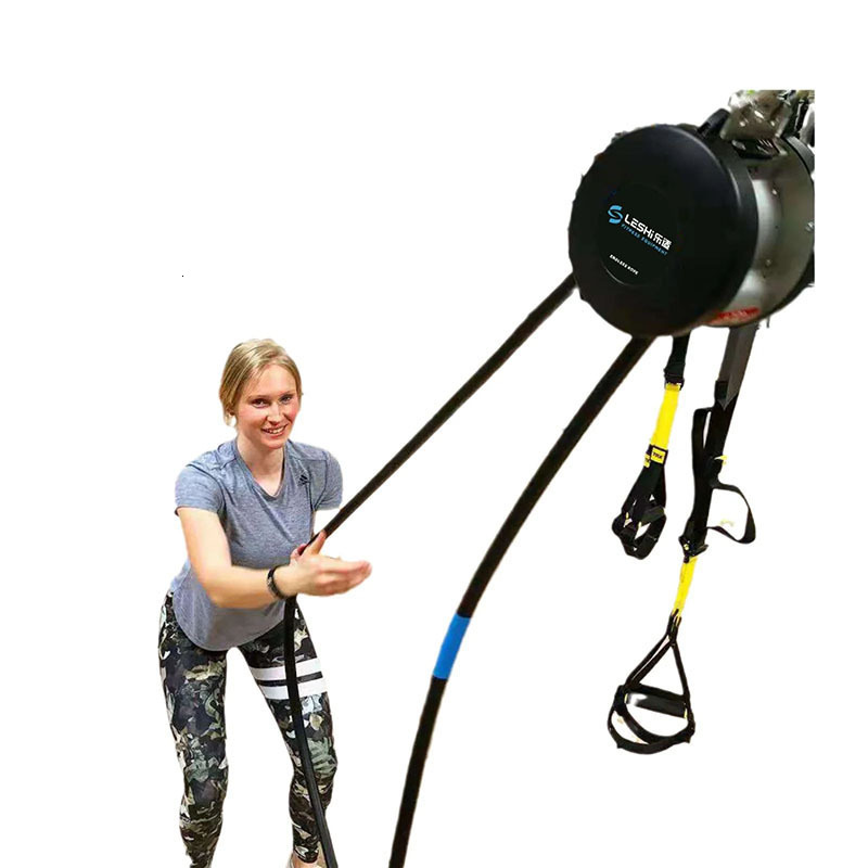 High Quality Gym Pull Rope Machine Hanging Rope Trainer Wall Pulley Endless Rope Fitness Equipment Core Training 220114