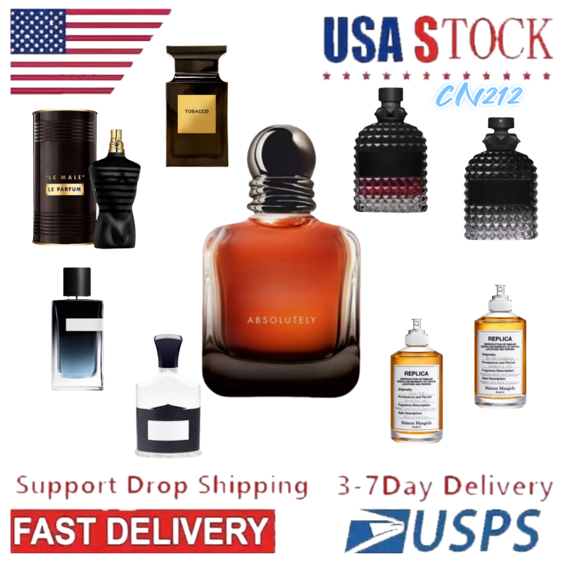 Men Perfume Fragrance Stronger with You 100ml Intensely Tobacco Eau De Parfum Absolutely Sandalwood Man Cologne Spray Body Mist US 3-7 Day Fast Ship Top Quality