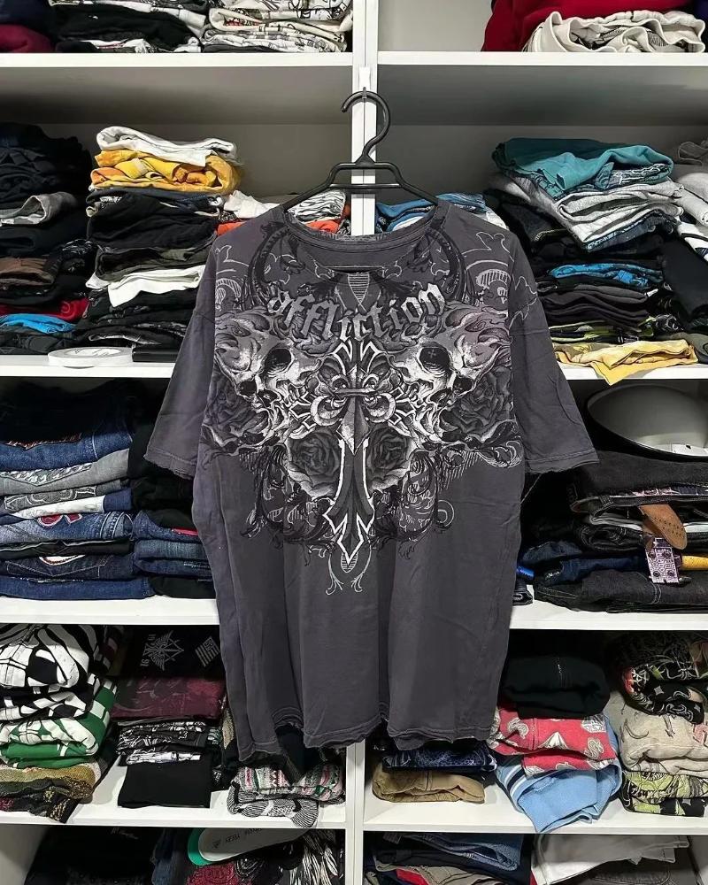 Tees T Shirts 2000S Pain Style 3D Street Hip Hop Couple 3DT Shirt Gothic Skull Cross Print Fashion Knight Men's Clothing - view 6