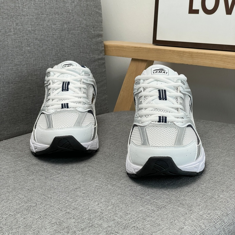 Temai Running Shoes 2026 New Unisex Retro Chunky Sneakers Breathable Mesh Upper White/Gray/Navy Sports Shoes 36-44