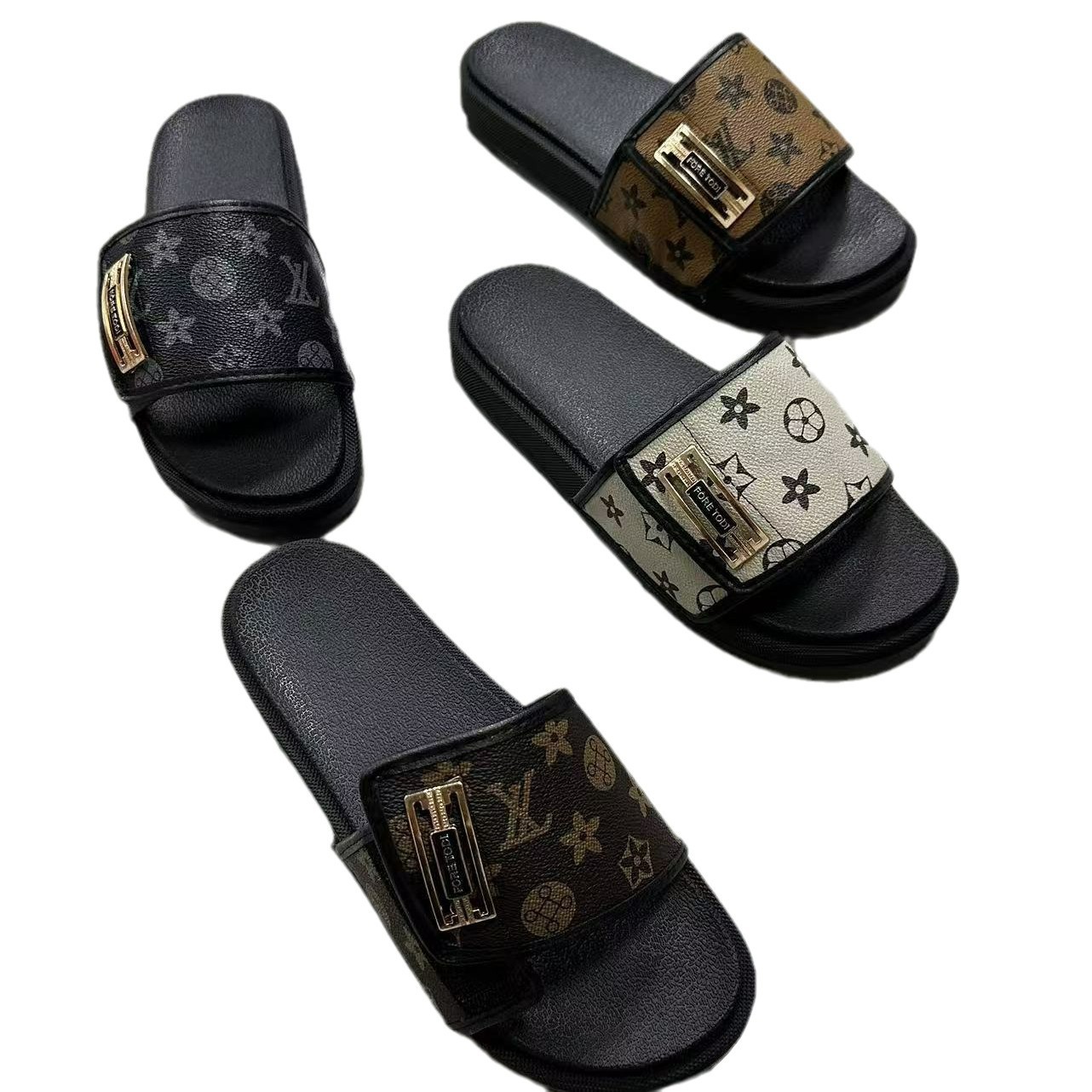 Designer Shoes Men Summer Indoor Home Slides Bathroom Shoes Comfortable Soft Flip Flops Outdoor Sandals Beach Slippers
