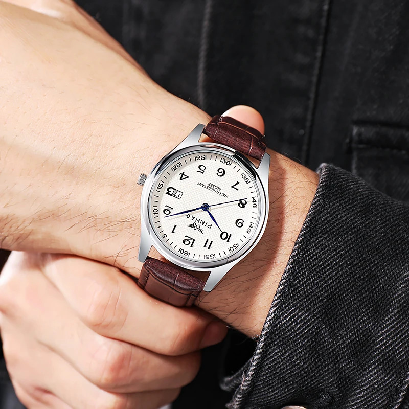 Casual Fashion Leather Strap Men Watches Montre de luxe homme selling Products Drop erkek saatleri Relogio 260114