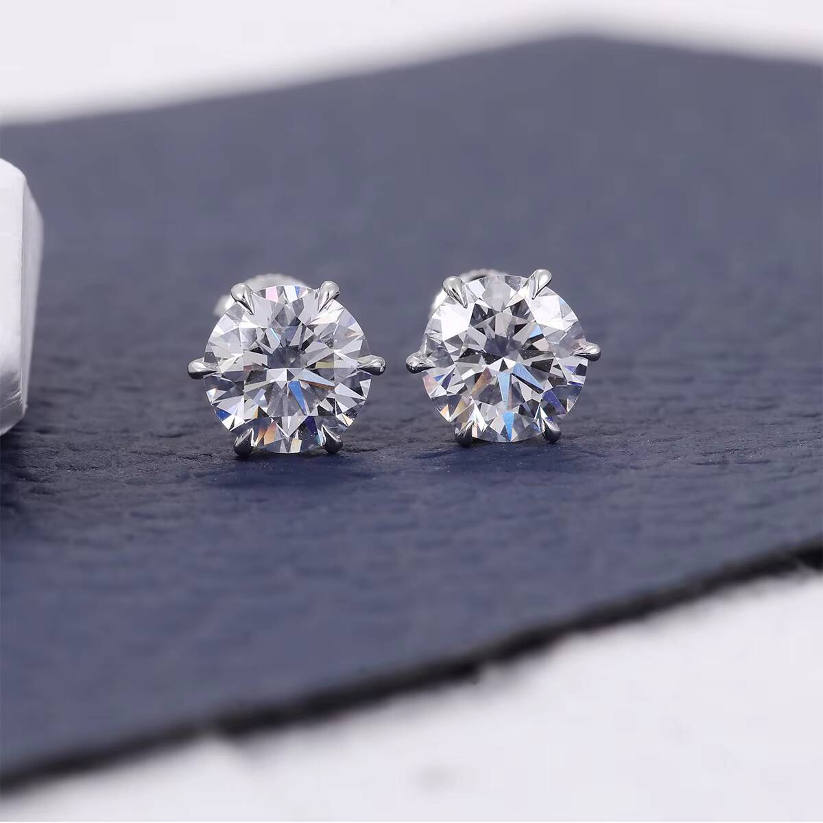 IGI Certified 1-4 Ct Diamond Earrings 14Kt Gold Lab Grown Diamond Earrings Gold Diamond Earrings 6 Prong Studs Fine Jewelry - view 7