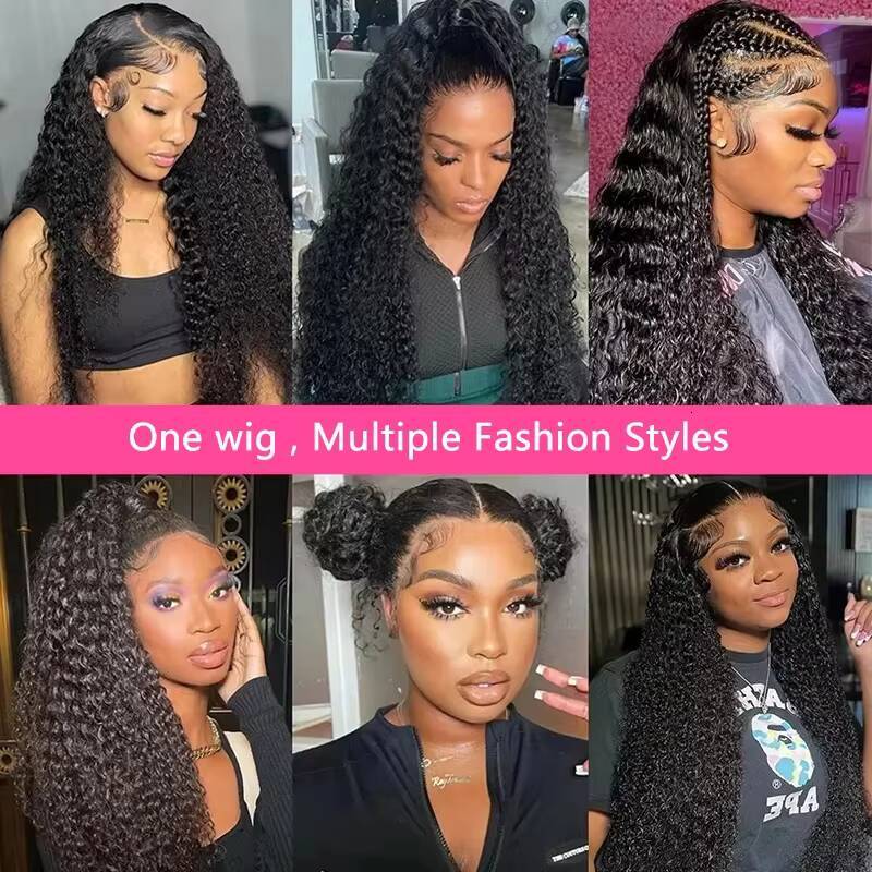 Yeswigs Bulk Buy Curly 4x4 Lace Front Closure Wig Virgin Burmese Human Hair Water Wave Full HD Lace Frontal Wig for Black Women