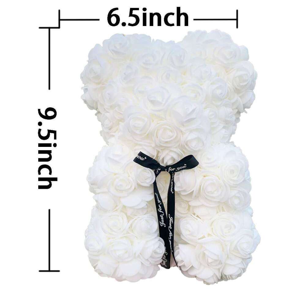 1pc 25cm Teddy Bears Artificial Foam Flower Rose Bear For Women Valentine's Wedding Birthday Anniversary Gifts 2025 W260114