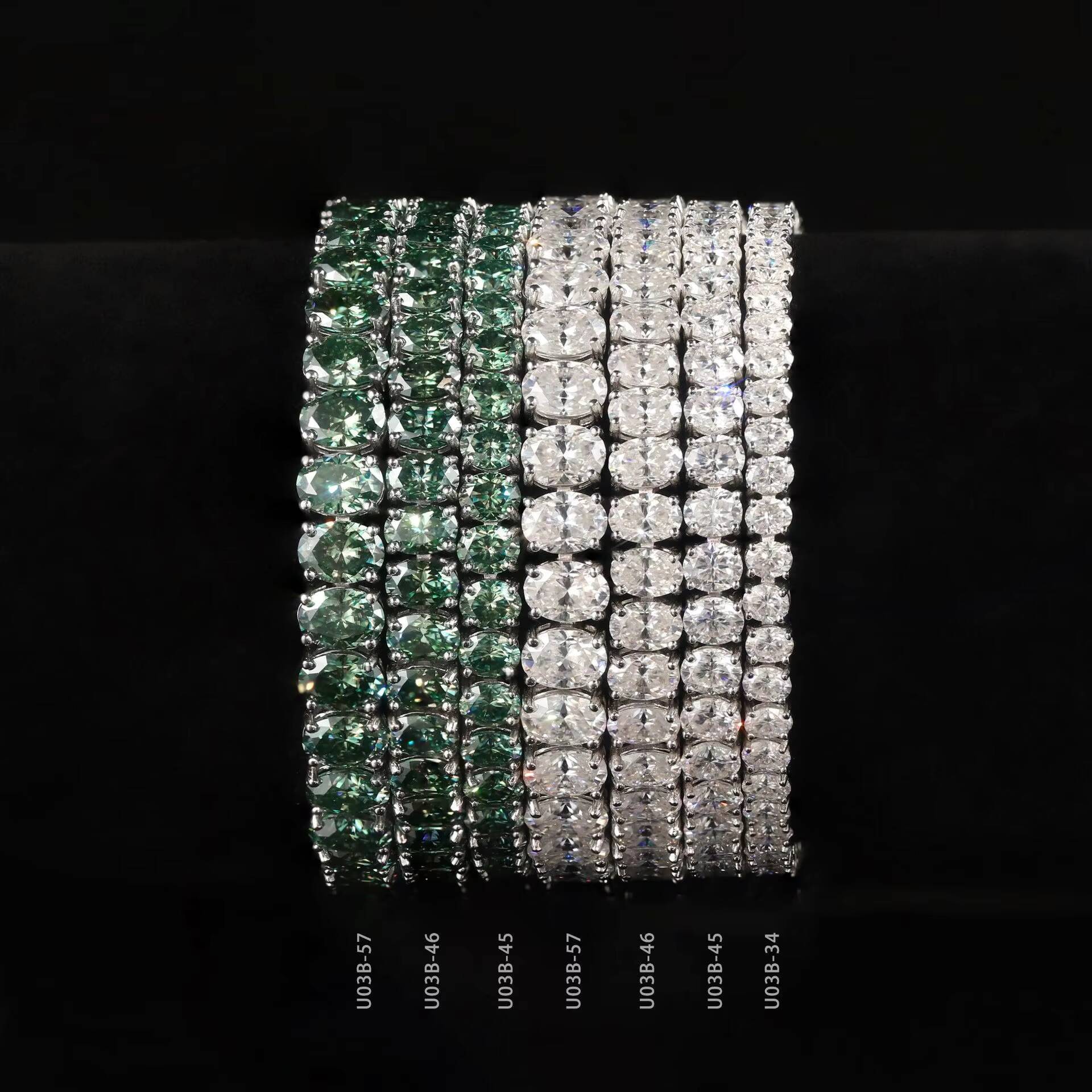 Elegant Popular Cross Border 3 4 5mm Tennis Chain S925 Silver Bracelet Oval Moissanite High End Daily Wear Accessory