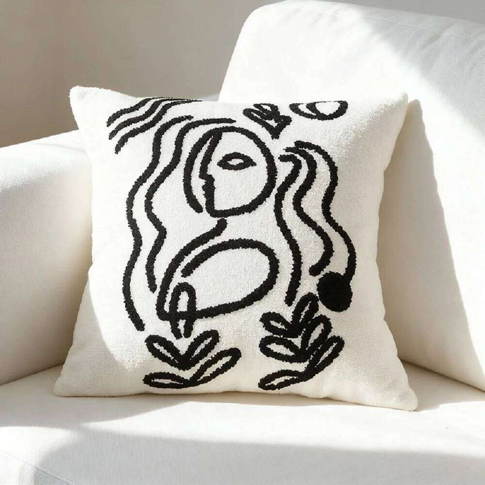 Decorative Throw Pillow Case Plush Square Cushion Cover Soft Living Room Couch Decor, Bedding Accent for Bedroom Couch Modern Home Ornament Pillow Cas