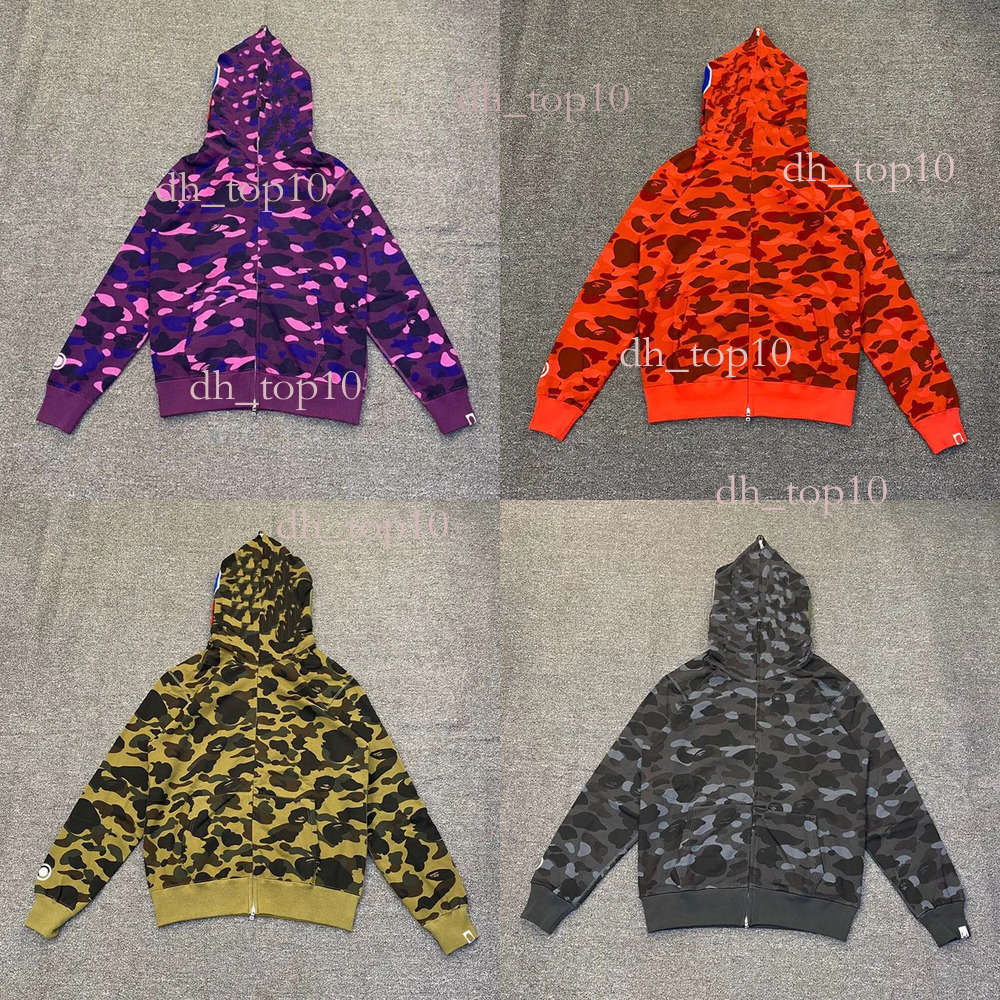 Bapeehoodys Hoodie Designer Tracksuit Shirt Mens Womens Camouflage Jacket Sweatshirt Sweater Long Sleeve Casual Zip Up Hip Pop High Street Sportwears Coat F3c 6666
