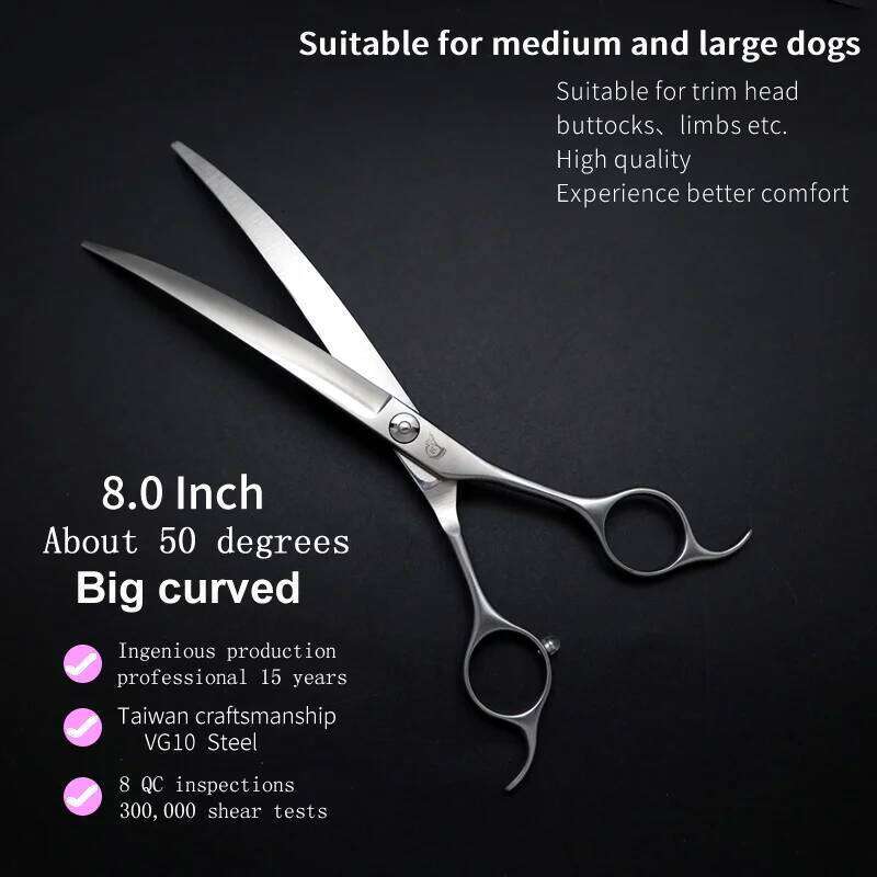 Crane 50 7.5/8inch Pet Dog Grooming Scissors Big Size Pets Hair Super Curved Shears tijeras tesoura 26W0114