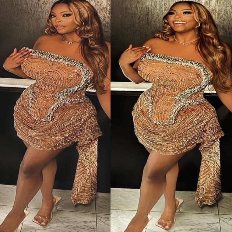 2026 Gold Cocktail Dress Beaded Crystals Sequined Sparkly Short Mini Graduation Homecoming Dresses For Special Occasions Sweetheart Gowns ZJ057