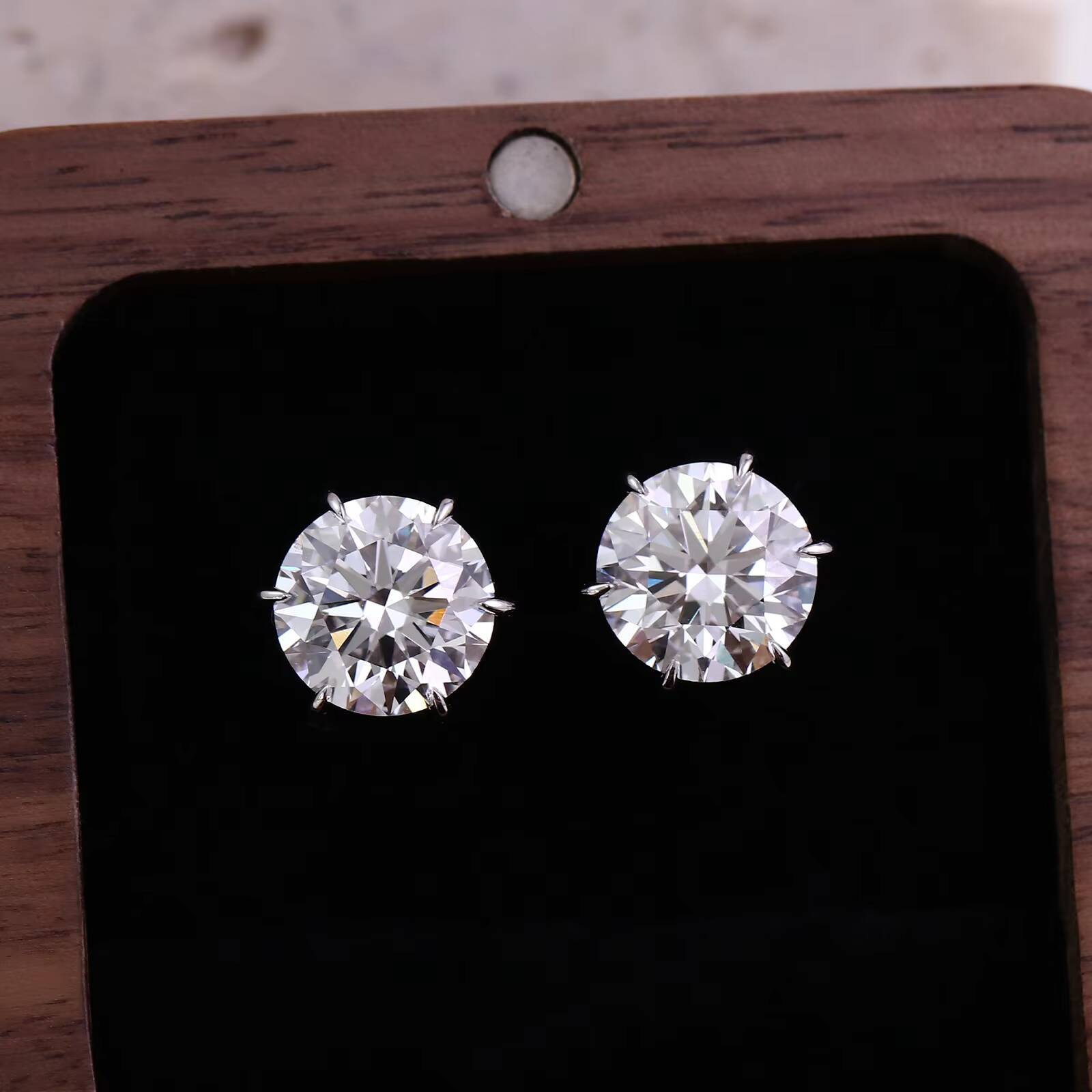 IGI Certified 1-4 Ct Diamond Earrings 14Kt Gold Lab Grown Diamond Earrings Gold Diamond Earrings 6 Prong Studs Fine Jewelry - view 3