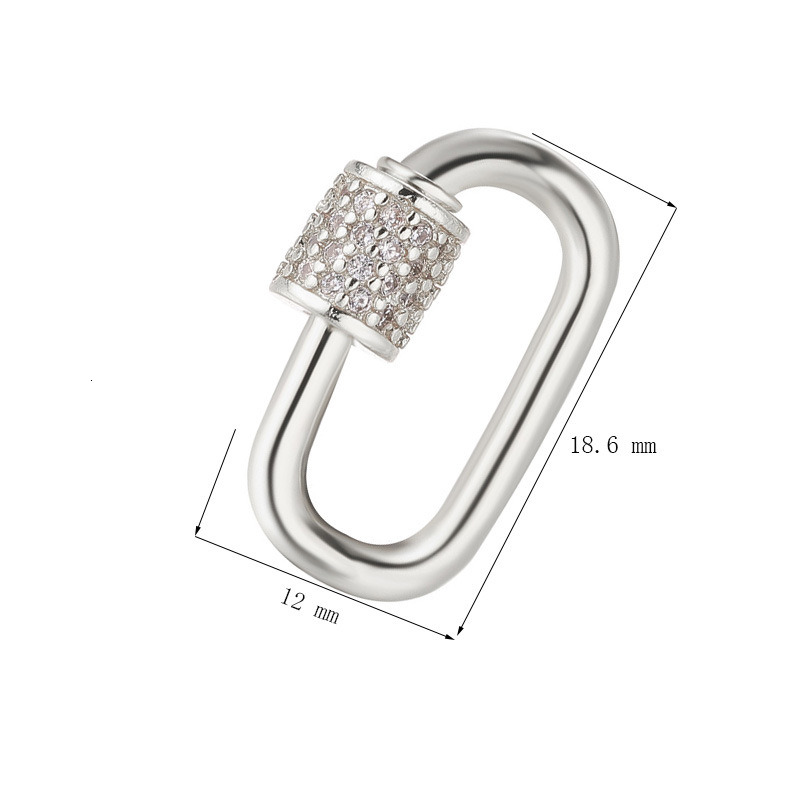 JUYA Jewelry Making Clasps Enamel Oval Shaped Lock Carabiner Smooth Copper Clasp DIY Necklace Bracelet Jewelry Findings