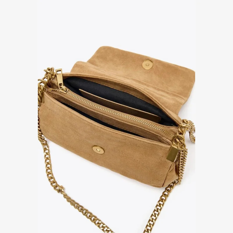 SUEDE SHOULDER BAG Womens Fashion Handbags y n Top Handle Underarm Bag Small Baguette with Crossbody Strap 260114