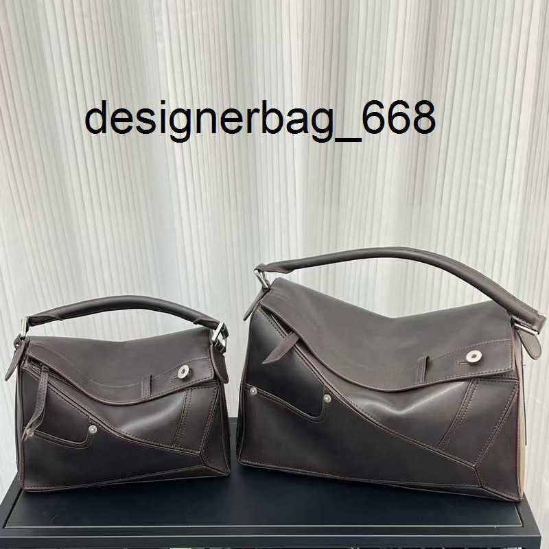 Puzzle Geometric Bags 2026 Stitching Rivet Bag Handheld Crossbody Shoulder Bag High Quality NATD