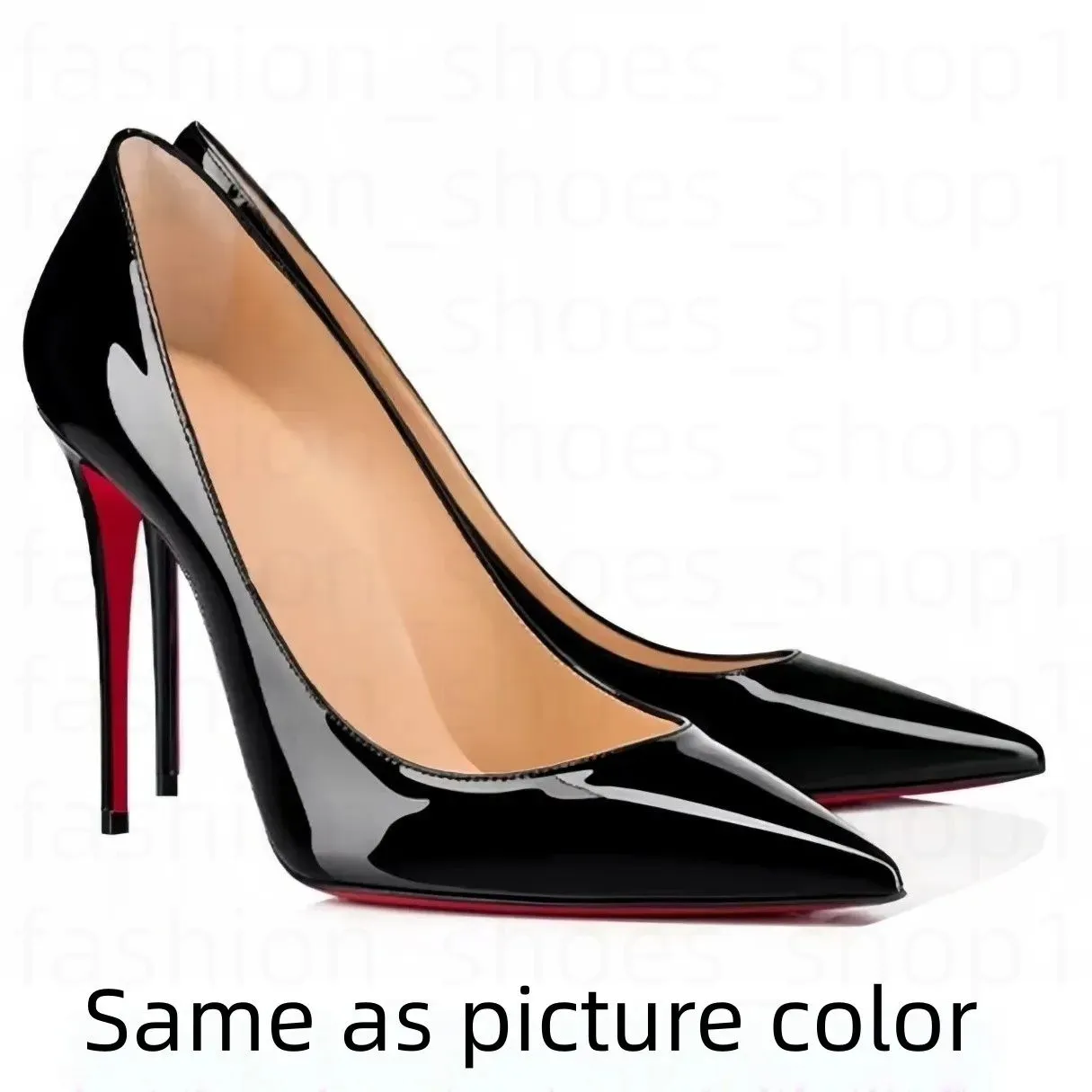 Red Bottom Designer Heels Women's Patent Real Leather Pumps 6-12cm Woman Pumps Wedding Shoes Nude Black Patent Stiletto Genuine Leather Size 34-44