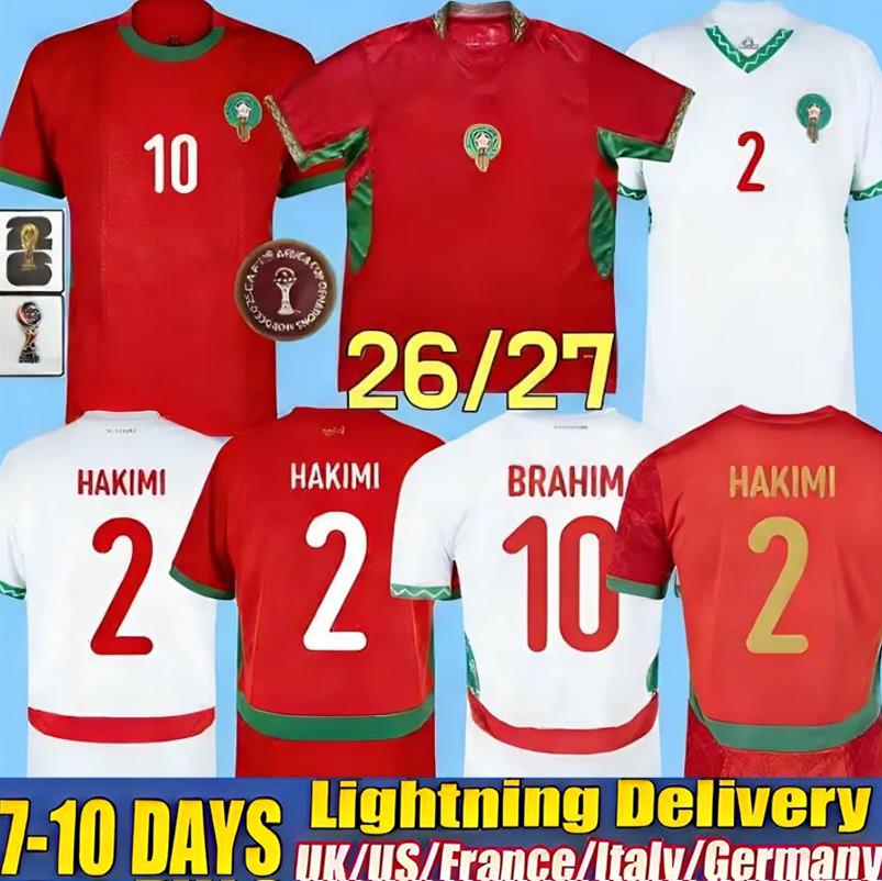 26 27 Morocco Jersey Mens Soccer Jerseys National Team HAKIMI BRAHIM OUNAHI SAISS ZIYECH Y.EN-NESYRI 2026 2027 Home Away Special Football Shirts Kids Kits