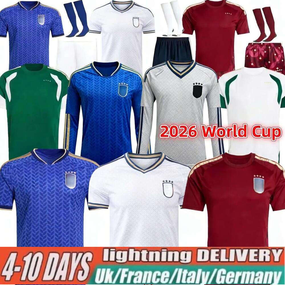 Italy Jersey 2026 World Cup italia Soccer Jerseys Football Shirts 24 25 26 27 Away Home DI LORENZO RETEGUI BARELLA FRATTESI PELLEGRINI DIMARCO GOALKEEPER Kids