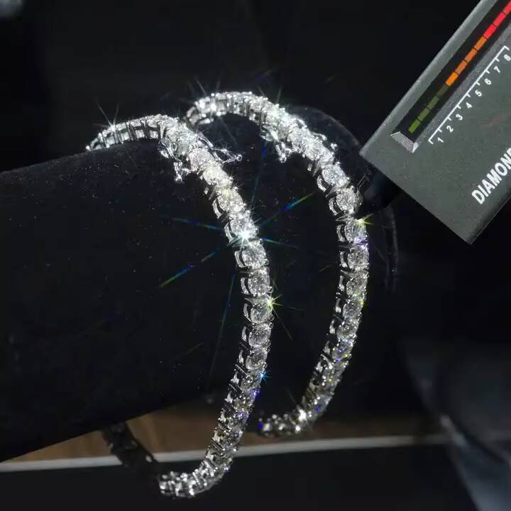 3mm Moissanite Diamond Iced Out Tennis Bracelet Factory Wholesale Gold Plated 925 Silver VVS Men Womens Fine Jewelry