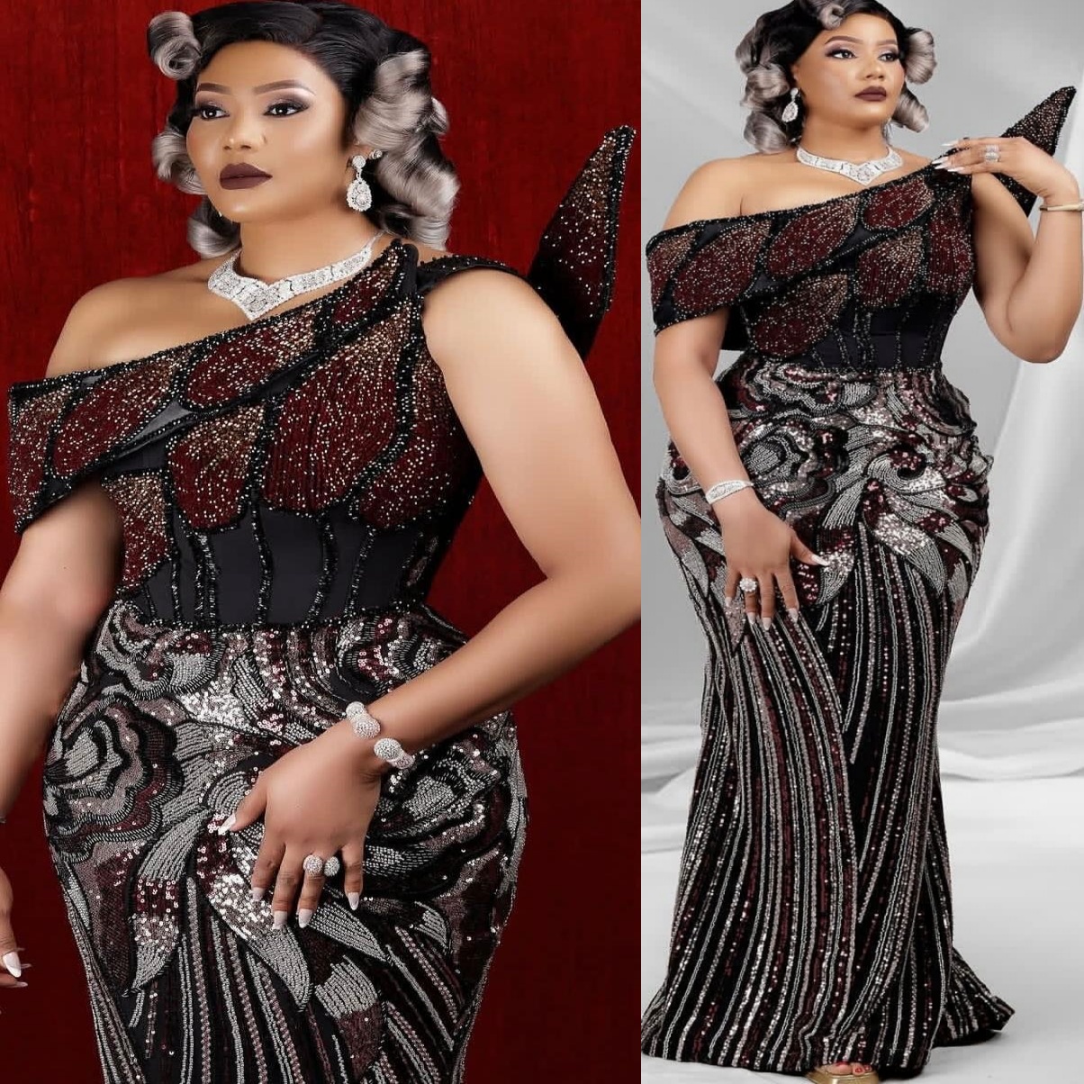 Aso Ebi Black Mermaid Prom Dresses 2026 One Shoulder Sequined Beaded Evening Formal Party Second Birthday Engagement Gowns Dress For Special Occasions